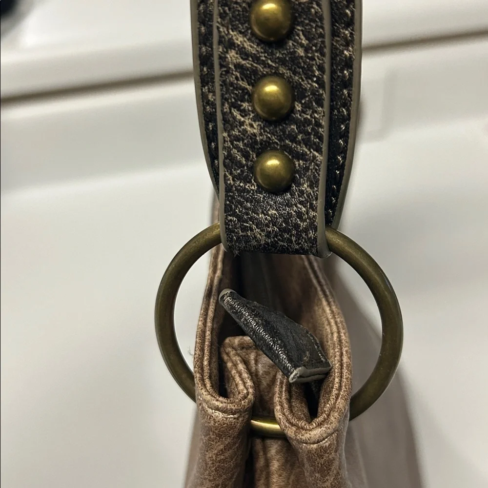 Montana West Brown and Bronze One Strap Bag